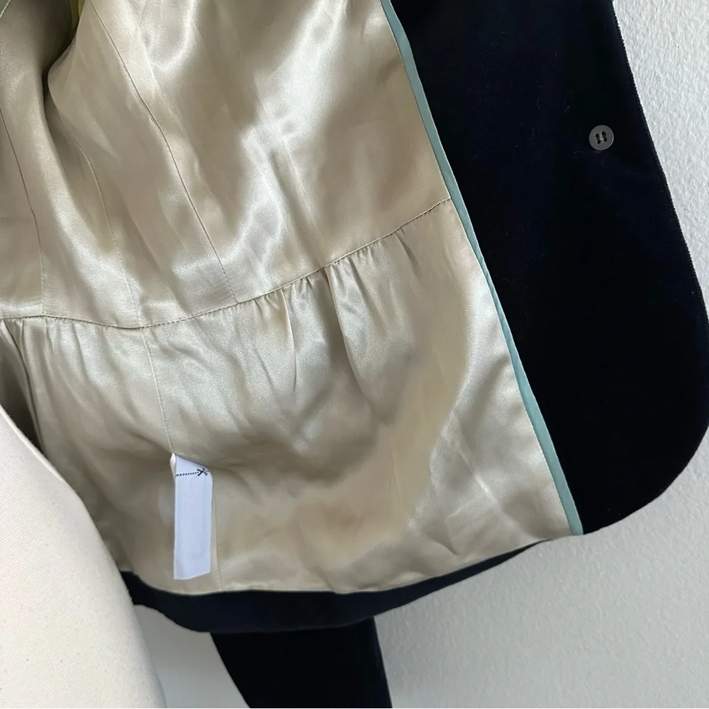 J. Crew Deep Blue Velvet Blazer Jacket Sz 8